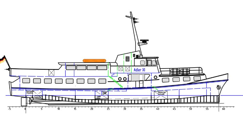 Seitenansicht MS Adler XI